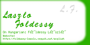 laszlo foldessy business card